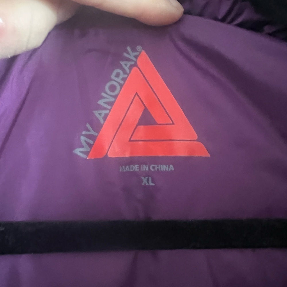 Anorak Purple CHEVRON QUILTED VEST, size XL - Picture 2 of 6